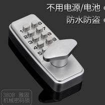 Mechanical password lock door lock without power outlet door wooden door public household lock factory direct supply