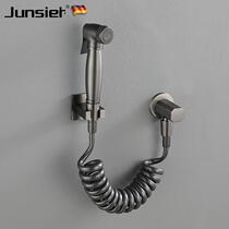 All-copper toilet companion flushing spray gun faucet water gun flushing cleaning bidet toilet pressurized high-pressure gun ash