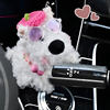 West Highland Car Dashboard Decoration Plush Toy Wiper Turn Signal Car Interior Ornament for Women