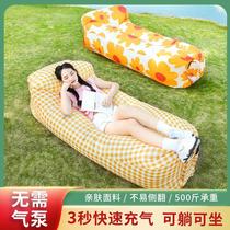 Music Festival Inflatable Sofa Outdoor Picnic Camping Lazy Sofa Internet Celebrity Inflatable Bed Double Portable Air Recliner