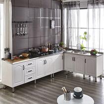 Simple kitchen cabinet combination cabinet gas stove cabinet stainless steel rural cupboard storage cabinet home assembly cabinet