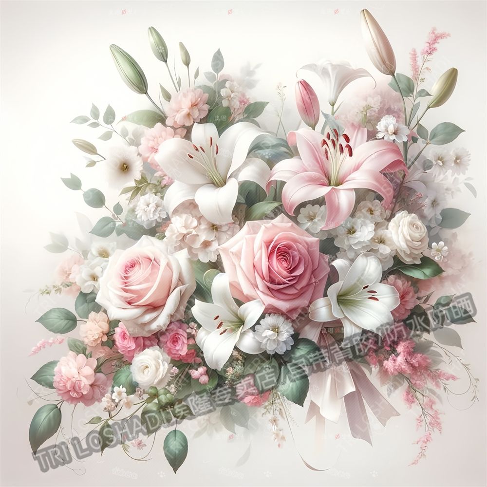 エレガントなユリのバラの花のステッカー、壁、リビングルーム、花の美的デカール、冷蔵庫、タイル、トイレのステッカー、粘着式