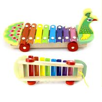 New wooden hand percussion two-in-one color percussion musical instrument toy eight-tone percussion music enlightenment toy