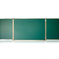 Double-sided folding board three-in-one public teaching writing board magnetic wall-mounted blackboard whiteboard hanging three-fold green board