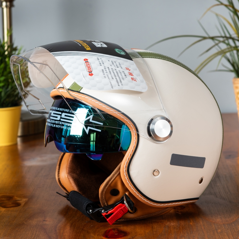 新国家標準3C認証A級GB811-2022電動バイク大頭囲ダブルミラーレトロ4〜3ヘルメット