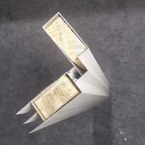 Inverted corner column ceramic tile two-in-one stove corner accessories card slot cabinet column aluminum alloy corner white