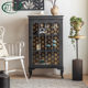 Nordic retro black wine cabinet display cabinet living room floor-standing old glass dustproof storage cabinet sofa storage cabinet