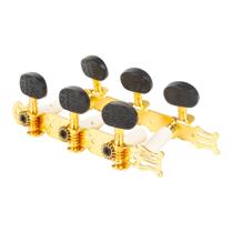 Guitar knobs classical guitar three-row open tune knobs golden carved tuning knobs with screws set of two