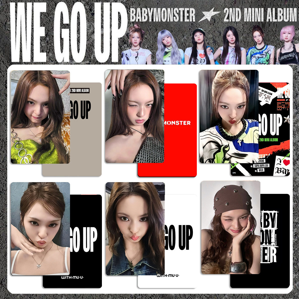 BABYMONSTER宝怪WE GO UP塔店特典小卡 HMV乐天专辑卡随机卡小卡_影视_淘宝游戏网