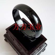 Lantian Jade Ink Jade Bracelet Floating Flower Bracelet Jade Mutton Fat Black Peace Jade Bracelet Four Famous Jade Specialty Products of Xian Shaanxi