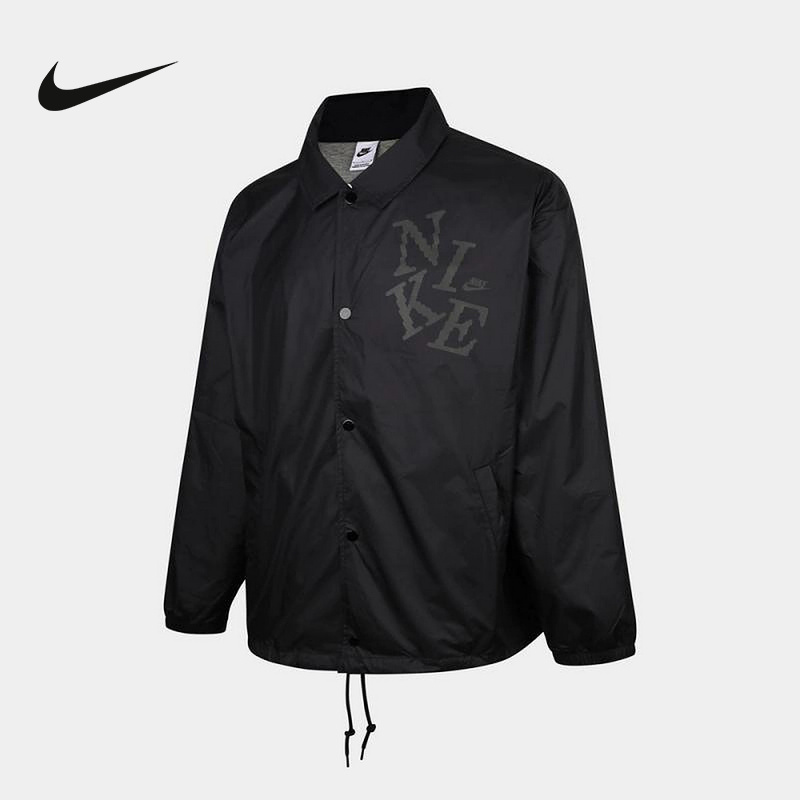 Nike Men's Jacket Autumn New Casual Breathable Printed Lapel Sports Jacket Hv0815-010