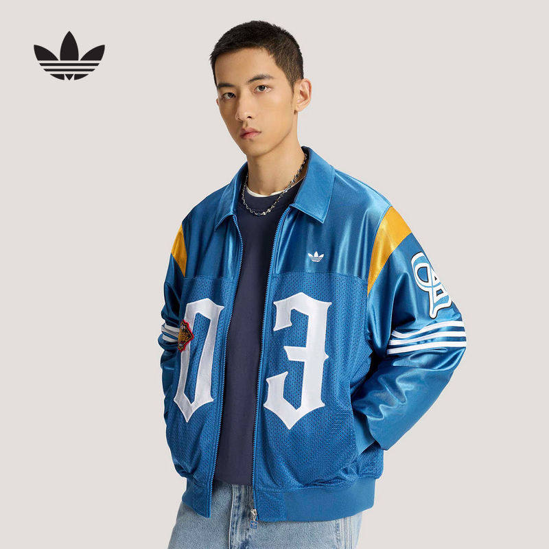 Adidas Adidas clover fashionable jacket baseball uniform for men and women loose early spring thin coat KS2892