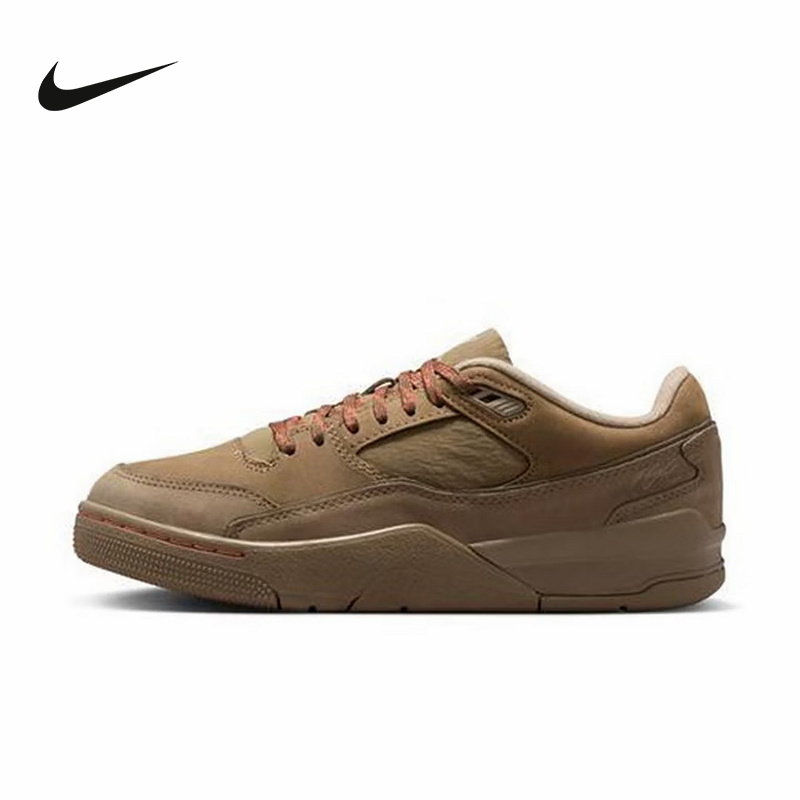 Nike Women's Shoes Jordan Flight Court Wheat-Colored Retro Brown Sports Sneakers Fula Shoes Ib4414