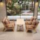 Retro Cafe Milk Tea Shop Book Bar Table and Chair Set Homestay Lounge Bar Restaurant Booth Sofa Reception Meeting Leisure Area