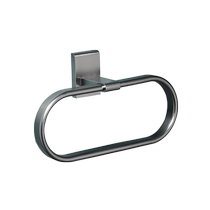 Full copper towel ring without punching bathroom round hanging ring hand towel rack bathroom light luxury towel ring gun gray