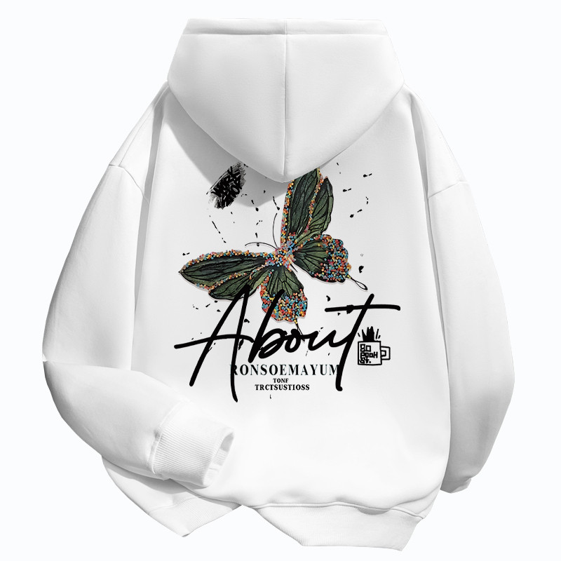 Japanese Retro Simple Heavyweight Long-Sleeve Sweatshirt for Men and Women, Trendy Brand Fashion Casual Loose Hooded Fleece Top