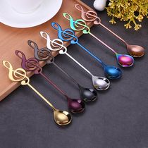 Stainless Steel Coffee Stirring Spoon Musical Note Spoon Mug