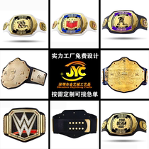 Manufacturer of boxing champion boxing gold belt customized Muay Thai free fighting martial arts club childrens gold belt production