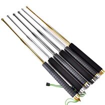 Tactical stick whip three-section telescopic stick portable self-defense stick vehicle-mounted alloy steel stick anti-dog stick legal weapon