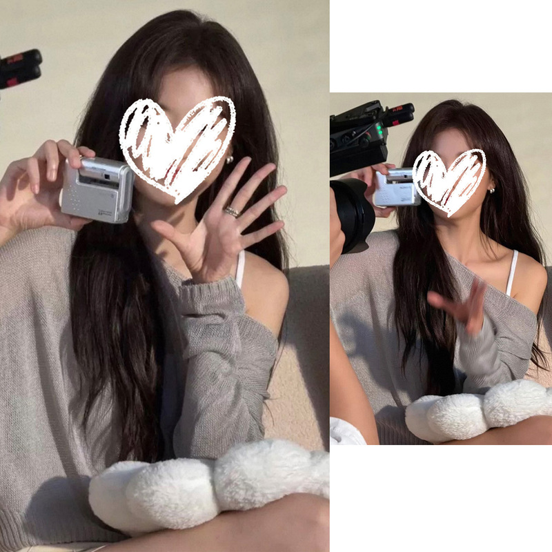 Early Spring Sunny Weather, Sun Qian's Same Style Gray Off-Shoulder Knit Sweater for Women, Early Autumn Thin Style with Slightly Exposed Shoulders, Long-Sleeve Pullover Top Early Spring Sunny Weather, Sun Qian's Same Style Gray Off-Shoulder Knit Sweater for Women, Early Autumn Thin Style with Slightly Exposed Shoulders, Long-Sleeve Pullover Top