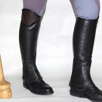 Litchi pattern soft cowhide leggings equestrian leggings first layer soft cowhide knight leg bag equestrian supplies for men women and children