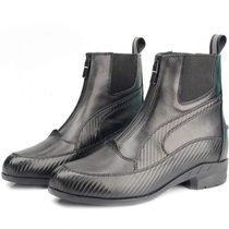 Equestrian boots for men and women straw mat pattern stitching obstacle boots practice boots carbon fiber comfortable breathable reinforced equestrian leather boots