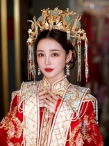 Ming-made phoenix crown headdress bride luxury 2023 new Hanfu hair crown Chinese style queen wedding Xiuhe hair accessories