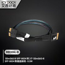 ICY DOCK SlimSAS 8i SFF-8654 to 2 SlimSAS 4i SFF-8654 data connections