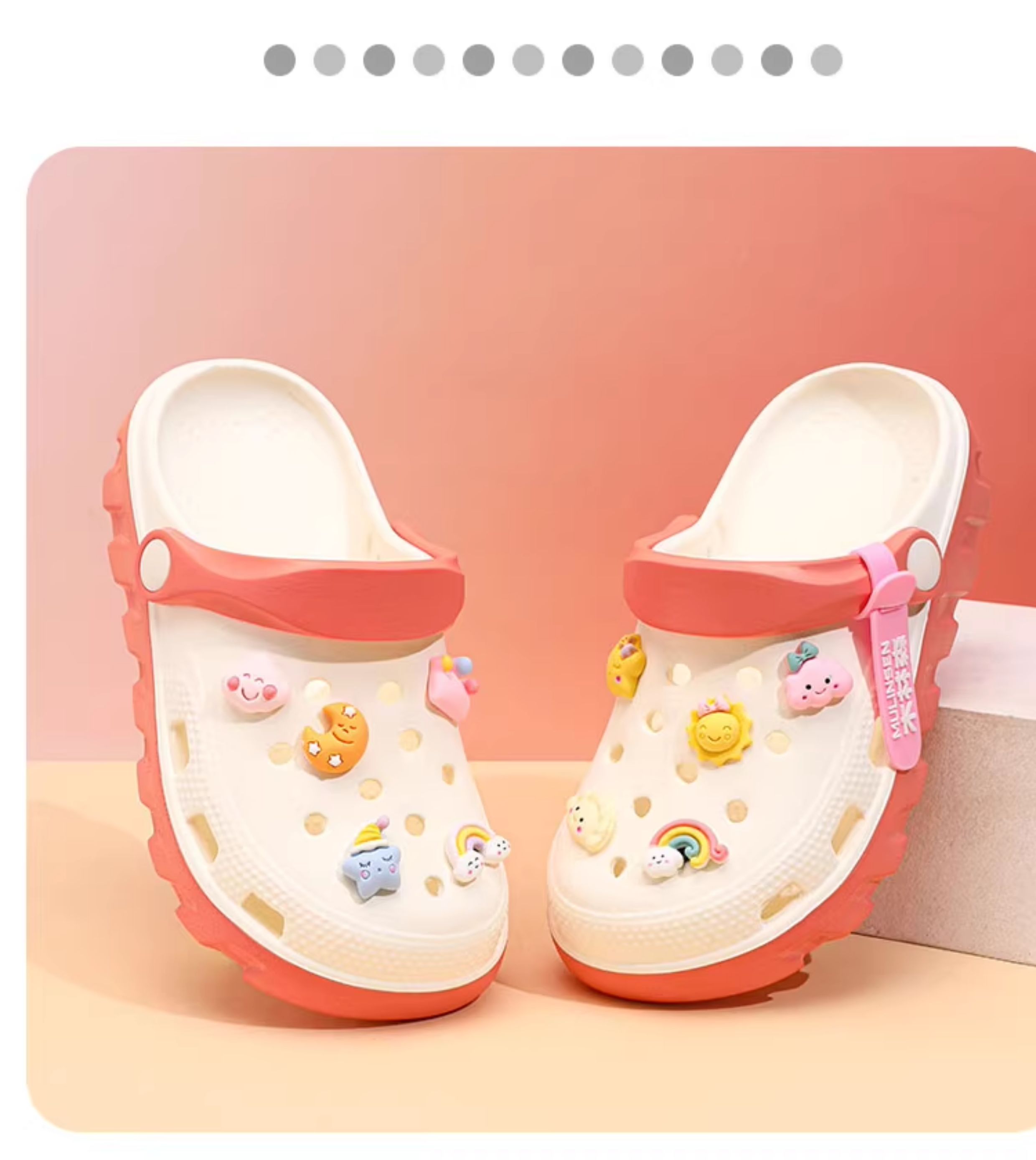 Mlskms-Vautid Girl Hole Shoes New Arrival Outdoor Non-Slip Kids Slippers Cherry Blossom Sandals Baby Girl Beach Shoes — 33