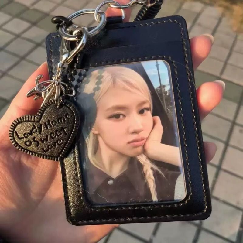Korean Version ins Cat Bow Leather Card Holder with Card Slots for Id, Access Card, Campus Bus, Meal, and Fan Card Korean Version ins Cat Bow Leather Card Holder with Card Slots for Id, Access Card, Campus Bus, Meal, and Fan Card