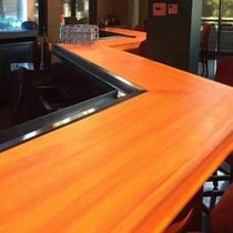 New translucent bar front desk store front door coffee table special-shaped light box lamp post imitation marble background wall ceiling