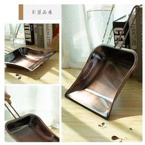 Moshan craftsman retro garbage shovel iron dustpan dust bucket dustpan household file fence long handle to collect dust