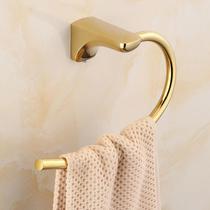 Xinjiang Tibet light luxury golden towel ring shower room hand towel hanger round Nordic bathroom hair
