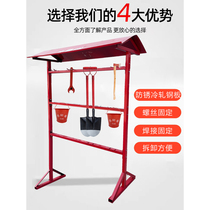 Fire equipment WeChat emergency yellow sand bucket display cabinet hanger single row equipment display rack tool rack fire extinguisher box