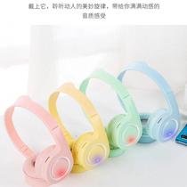 KD03 children wearing Bluetooth wireless headphones pink phone ears McCartoon Mini