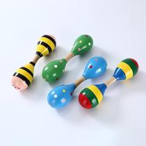 Customized wooden large maracas music percussion instrument maracas double-headed maracas sand egg
