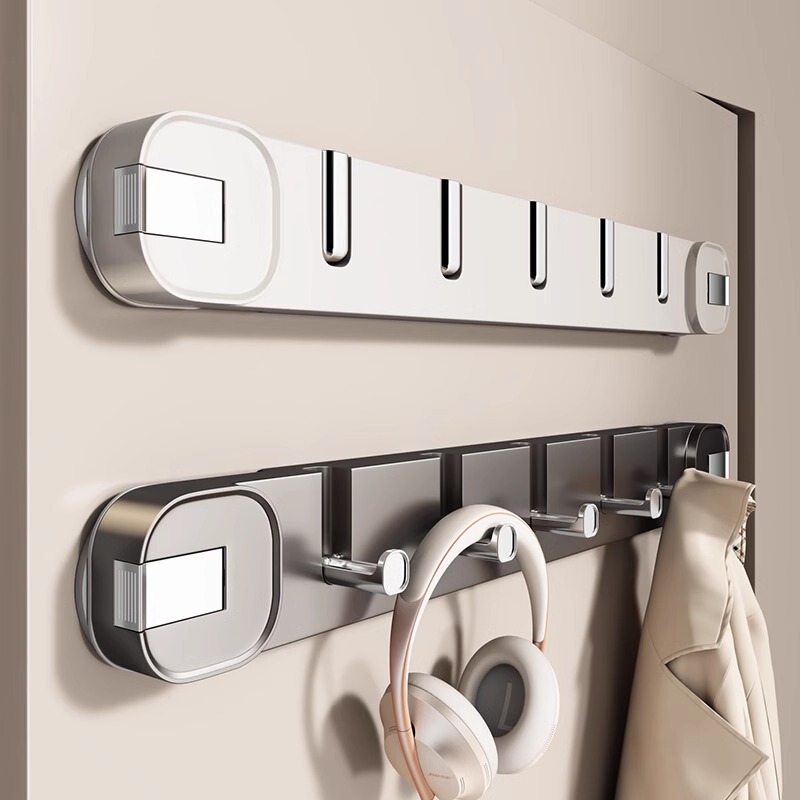 German Gm Suction Cup Door Hook Hanger, No-Drill, Strong Load-Bearing Wall-Mounted Clothes Rack for Entryway Storage