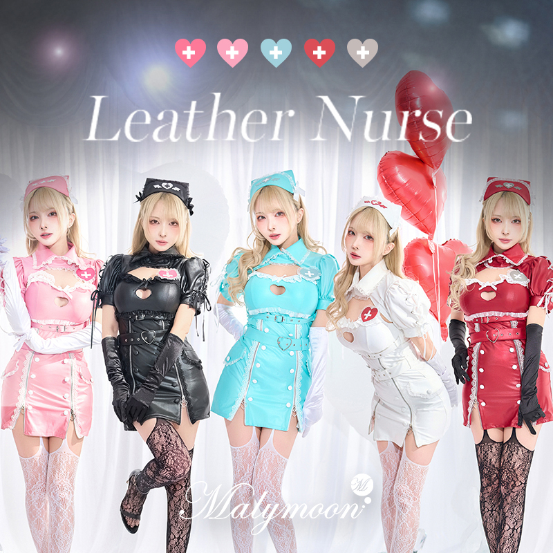 Malymoon Original Heart Lock Vampire Leather Nurse Cs25225 Japanese Subculture Cosplay