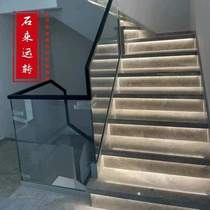 Stainless steel handrail solid wood guardrail decorative glass railing stair handrail aluminum alloy indoor shenyang home