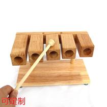 Direct selling Orff percussion instrument five-tone clapper kindergarten with frame 5-note square clapper childrens 5-note wooden fish custom-made