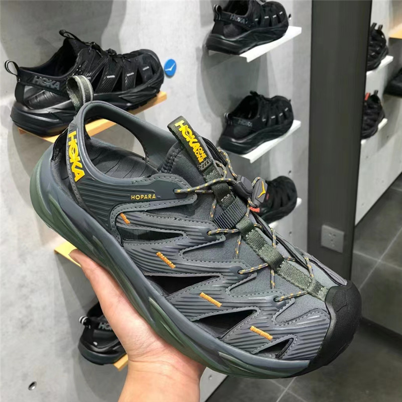 <!--HOKA男女高尔夫凉鞋Hopara霍帕拉徒步防滑户外溯溪鞋-->