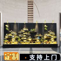 Water curtain wall rockery flowing water fountain company villa courtyard hotel screen partition fish pond overlapping water feature waterfall
