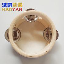 Single row tambourine 4 inches - 10 inches kindergarten early education teaching aids Orff percussion instrument varnish imitation leather tambourine customization