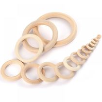 12-125mm Baby Natural Maple Wooden Teething Rings Teether Ha