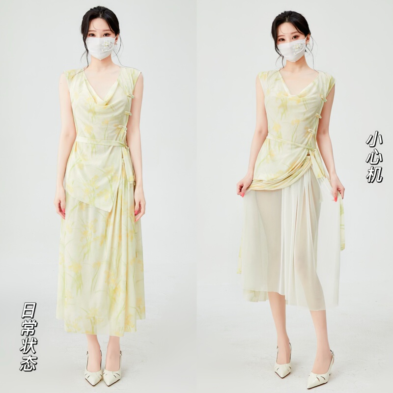 Wife-Like Charm【Su Xin】Outdoor New Chinese-Style Set with Convenient Magnetic Mobile Skirt Curtain, Convenient for Outdoor Date Activities Wife-Like Charm【Su Xin】Outdoor New Chinese-Style Set with Convenient Magnetic Mobile Skirt Curtain, Convenient for Outdoor Date Activities