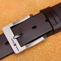 Серебряная пряжка-коричневый ремень