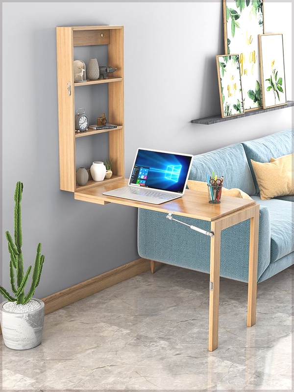 Wall-Mounted Folding Table for Home Use, Small Apartment Multifunctional Wall-Mounted Storage Rack Dining Table