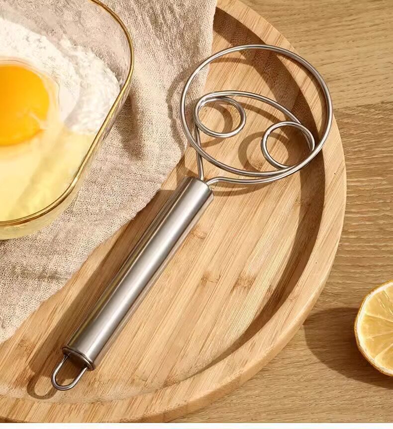 Мешалка 不锈钢和面器双眼线圈厨房打粉器和面搅拌器不粘粉搅粉棒和面神器