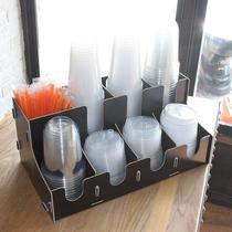 Takeaway cup holder milk tea shop storage rack coffee cup convenient disposable paper cup cup holder drink shop storage box