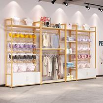 Underwear clothing store shelves bra display rack floor-standing underwear display rack with cabinet display cabinet with hook iron art